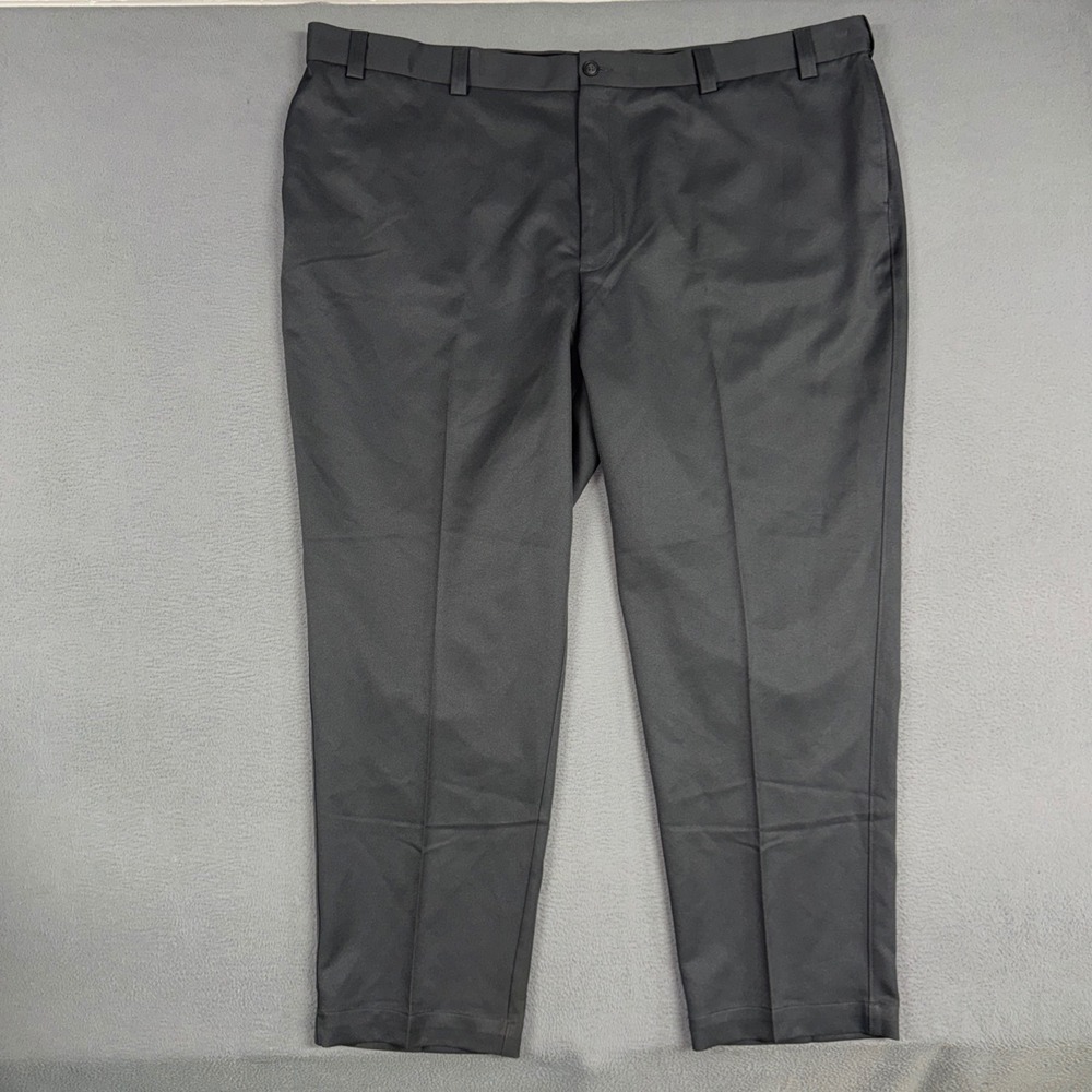 Oak Hill Pants Mens 52x32 Gray Classic Flat Front Professional Trousers Dress
